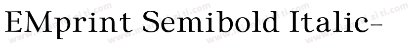 EMprint Semibold Italic字体转换